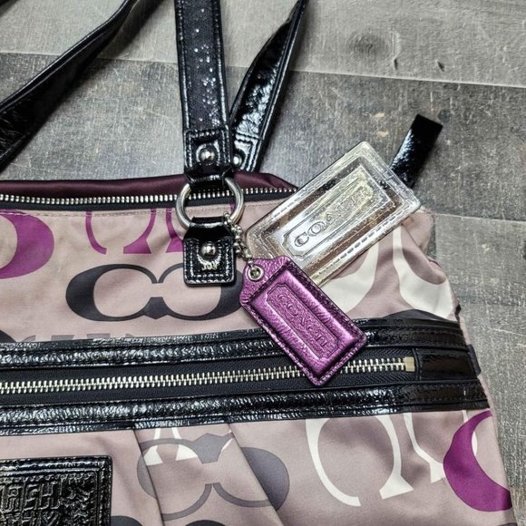 Coach bag purple silver and grey beautiful colors - Picture 8 of 10